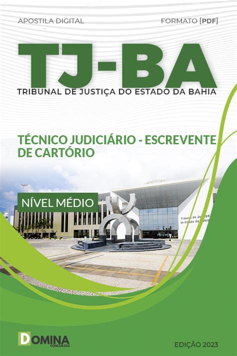 Apostila Digital Tj Ba 2023 Analista Judiciário Escrevente Cartório