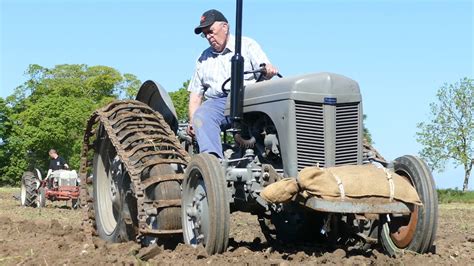 Ferguson Tea20 With Half Tracks Ploughing W Ferguson Disc Plough