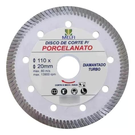 Disco Diamantado Para Porcelanato 110mm X 20mm Turbo MercadoLivre