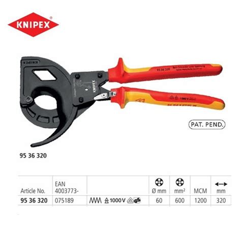 Jual Knipex Tang Potong Kabel Cable Cutter Ratchet Principle