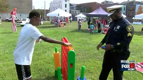 Police Departments Residents Connect During National Night Out Youtube