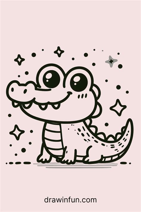 🐊 38+ Easy Cute Crocodile Drawing Ideas - Draw In Fun