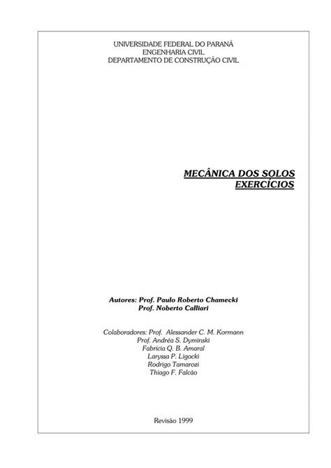 Pdf Mec Nica Dos Solos Exerc Cios Dcc Ufpr Br Pdf Filemec Nica