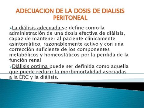 DIALISIS PERITONEAL CURSO BIANUAL DE ENFERMERIA DRA ADRIANA