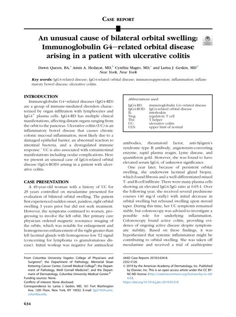 (PDF) An unusual cause of bilateral orbital swelling: Immunoglobulin G4 ...