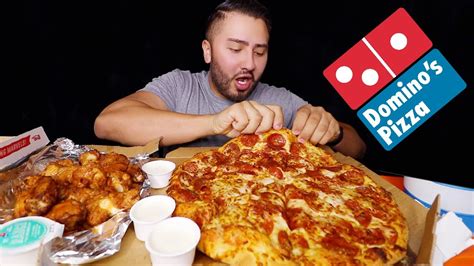 Dominos Pizza Wings Mukbang Youtube