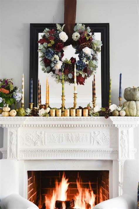 Diy Taper Candles And A Thanksgiving Mantel A Blissful Nest