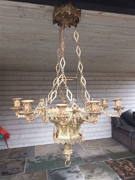 Religieuze En Spirituele Objecten Groot Formaat Bronzen Godslamp