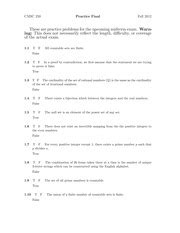 Final Prac Sol CMSC 250 Practice Final Fall 2012 These Are Practice