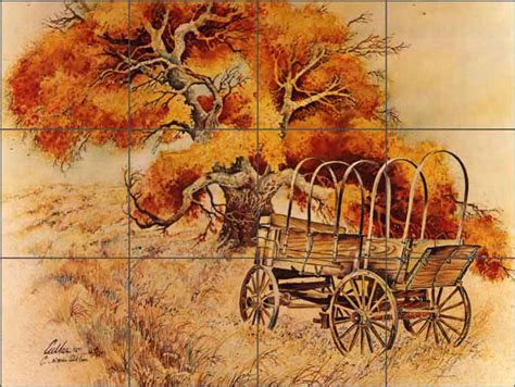 Autumn West By Warren Cullar Ceramic Tile Mural Wc116 Artwork On