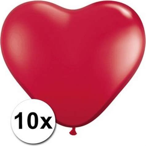 X Hartjes Ballonnen Rood Valentijn Bruiloft Thema Ballonnen Bol