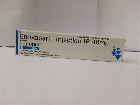 Lonopin Mg Ml Enoxaparin Injection At Rs Piece Enoxaparin