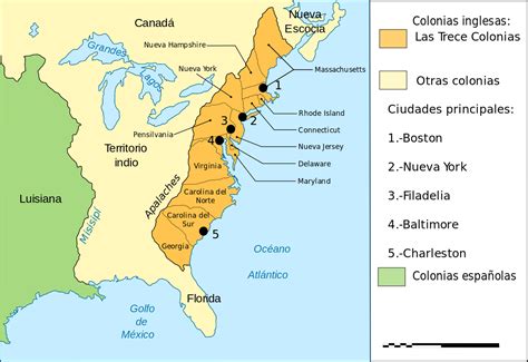 Quais São As 13 Colônias - Mapa Das 13 Colonias - ZULEDU