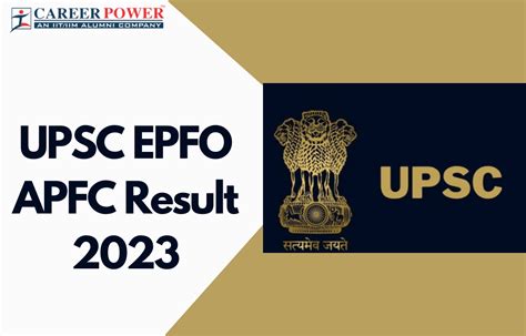 Upsc Epfo Apfc Final Result 2023 Out Download Pdf