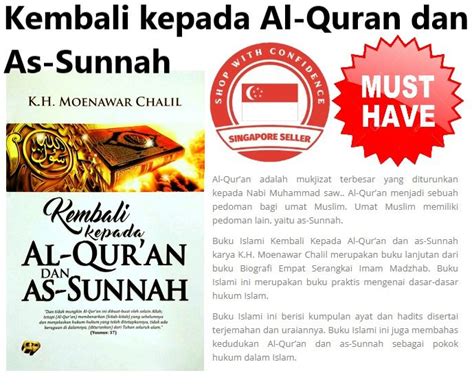 Kembali Kepada Al Quran Dan As Sunnah K H Moenawar Chalil Hobbies