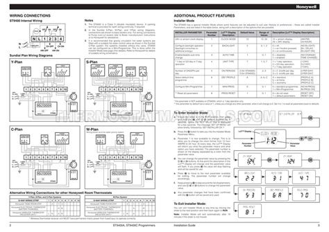 Honeywell St9400c Installation Instructions