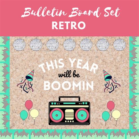 Retro Bulletin Board Set, Printable, Easy and Fun Classroom Decoration ...