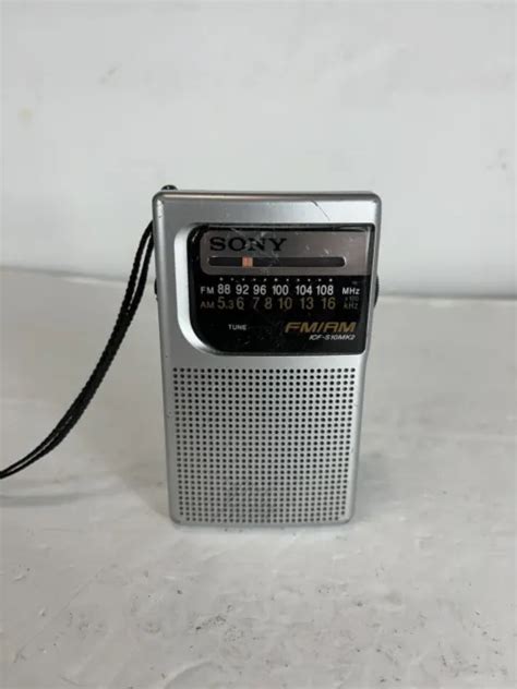 Sony Icf S Mk Portable Transistor Fm Am Radio W Antenna Strap