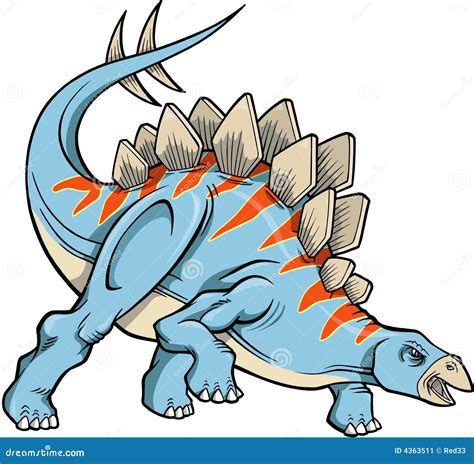 Stegosaurus Dinosaur Vector Stock Vector Image