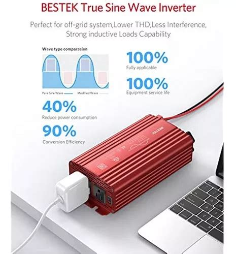 Bestek W Inversor De Corriente De Onda Sinusoidal Pura Dc Env O Gratis