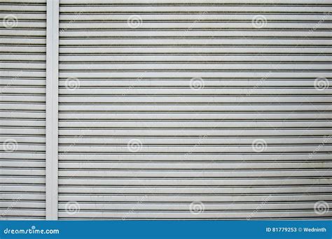 Corrugated Metal Sheetslide Door Roller Shutter Texture Stock Image