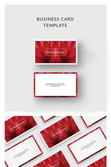 Red Business Card Corporate Identity | Red business cards, Business ...