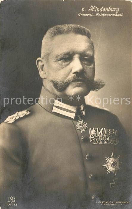 Ak Ansichtskarte Hindenburg General Feldmarschall Hindenburg Nr