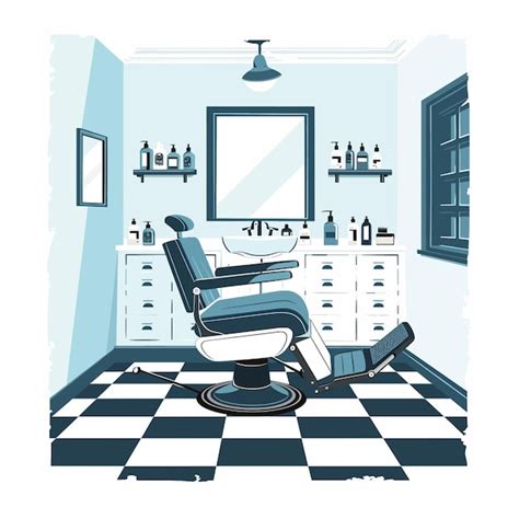 Premium Vector | Barber shop interior 5