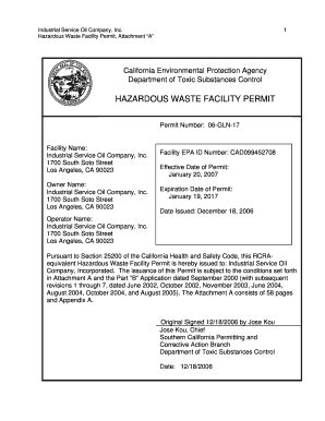 Fillable Online Dtsc Ca ISOCI Final Permit Dtsc Ca Fax Email Print