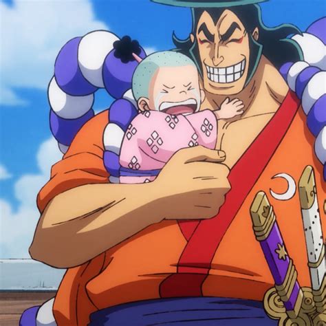 How is Momonosuke Grown up at the end of the War in One Peace