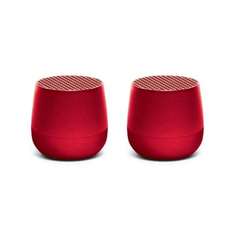 Set Mini Enceintes Bluetooth Lexon Twin Mino Rouge Enceinte Sans Fil