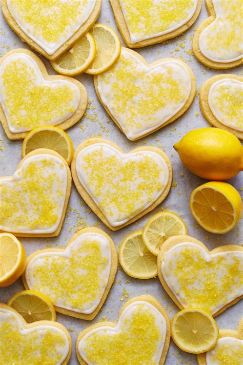 Iced Lemon Sugar Cookie Hearts Tasty Made Simple