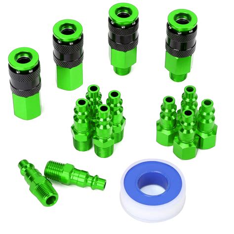 Fypower Pieces Npt Aluminum Air Coupler And Plug Kit Quick