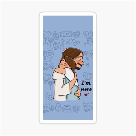 Jesus Hugging A Girl Sticker For Sale By Veroniaarafik Redbubble