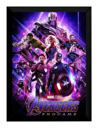 Quadro Marvel Vingadores Ultimato Arte Cartaz Moldurado Parcelamento