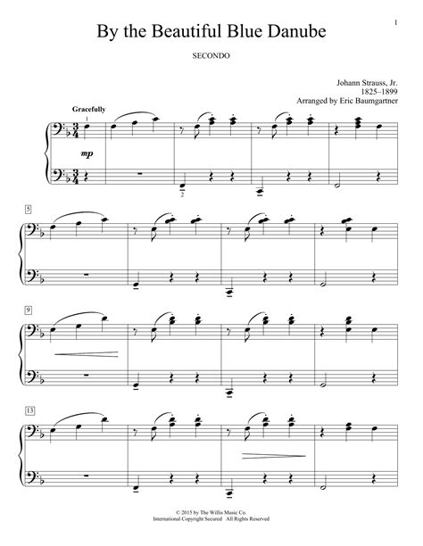 By The Beautiful Blue Danube Sheet Music By Johann Strauss Ii Piano