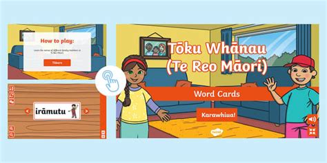 Te Reo M Ori T Ku Wh Nau Interactive Word Cards Twinkl