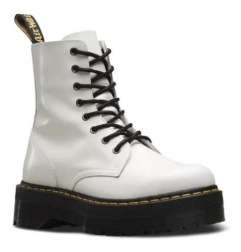 Botas Dr Martens Jadon White Polished Smooth Unisex Cuotas Sin Inter S