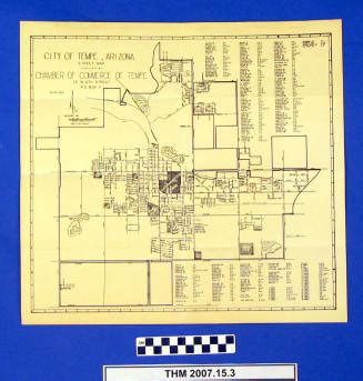 1970s Map Of Tempe Works Tempe History Museum