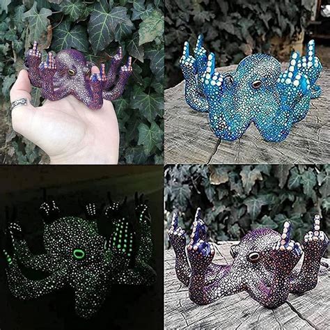 Glowing Ocean Octopus Statue – Rose Leaf Garden