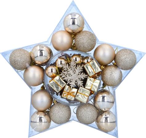 Christmas Gifts Kerstballen Set Goud 56 Stuks Kunststof Kerstballen