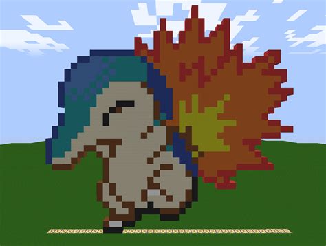 Cyndaquil pixel art- minecraft by Blake852 on DeviantArt