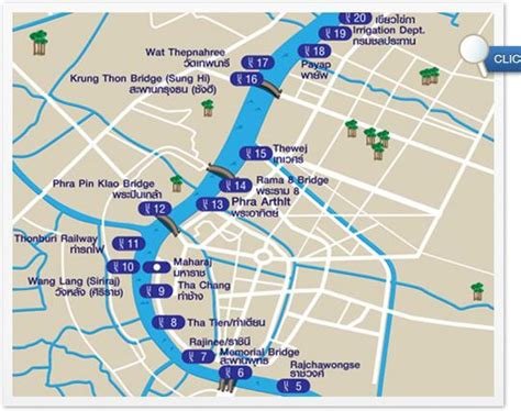 Bangkok River Transport Map Map Of Bangkok River Transport Thailand