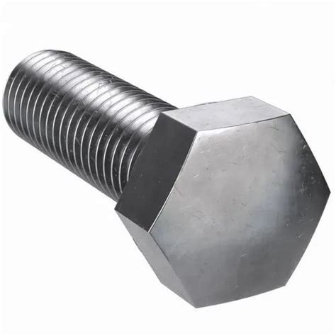 Half Threaded Mild Steel Hexagonal Bolt For Hardware Fittings Size