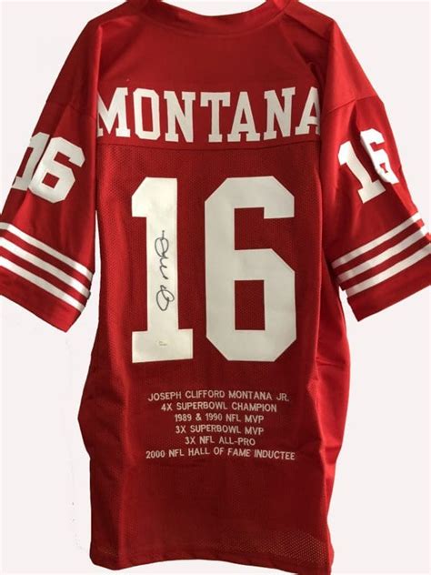 Joe Montana Autographed Signed 49ers Red Stat Jersey Betting Kings