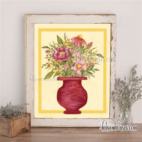 Wildflower Bouquet Art Print – KT's Canvases