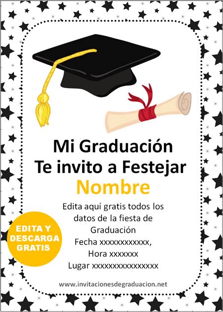 Las Mejores Invitaciones de Graduación Primaria para editar gratis 2020