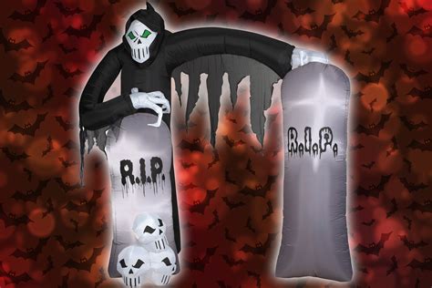 Inflatable 8 Foot Grim Reaper with Archway – Creepy Depot