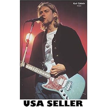 Amazon Kurt Cobain Of Nirvana With Red Guitar Poster X