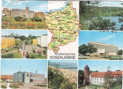 KOSZALIN MIASTO PLAC i MAPA WOJEWÓDZTWA 1975 12248980760